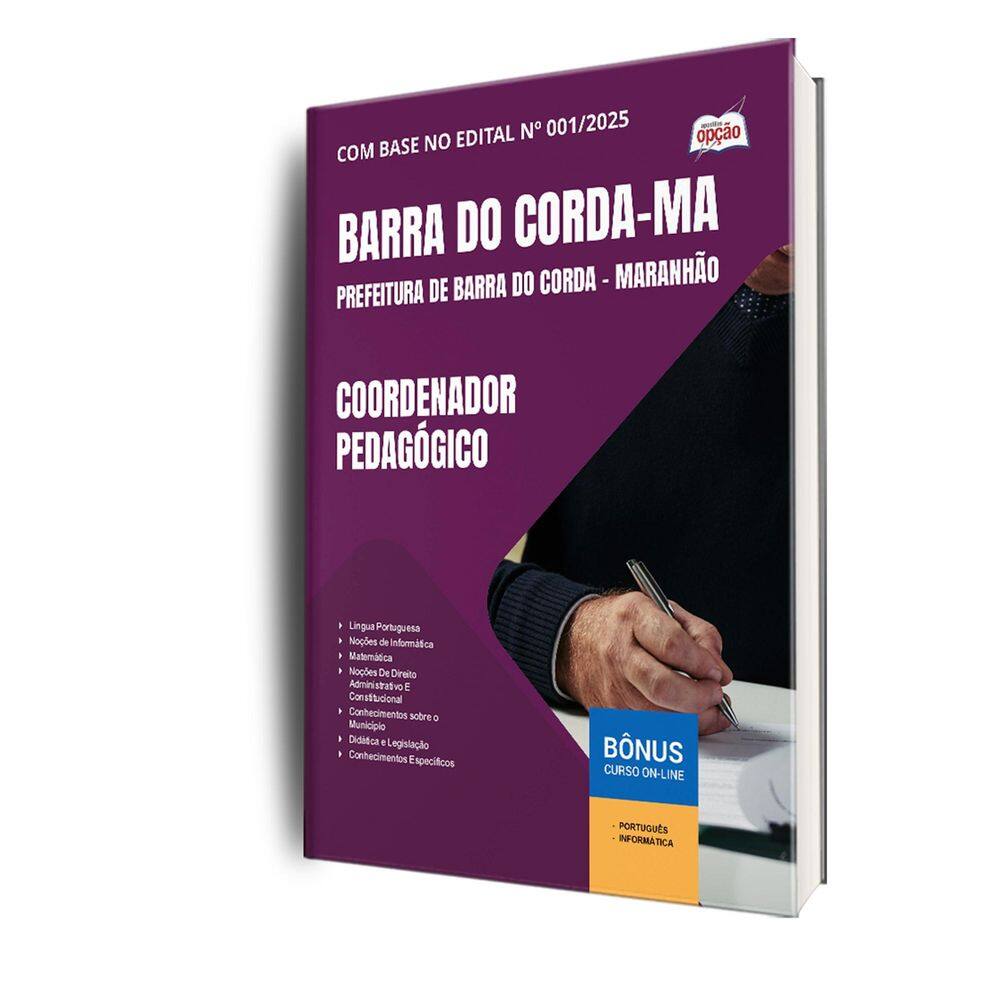 Apostila Prefeitura Barra Do Corda Ma 2025 Coordenador