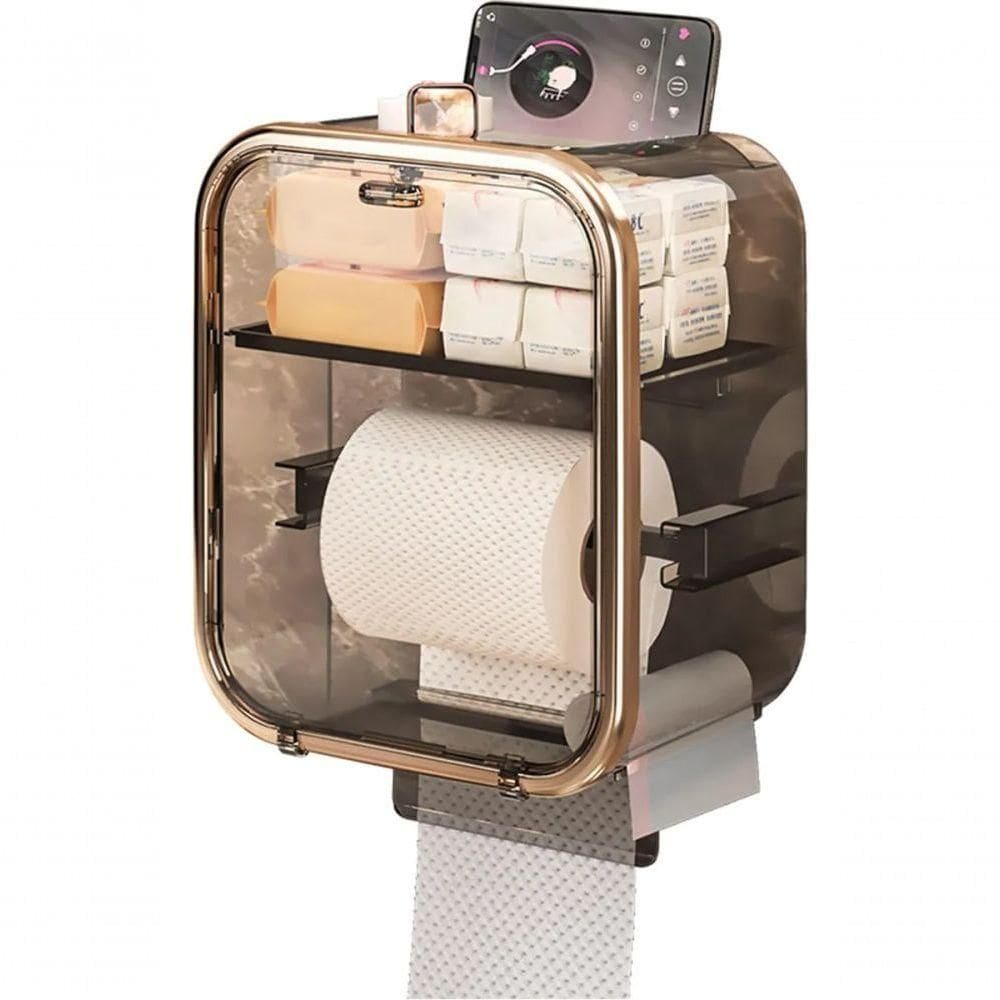 Porta Papel Higiênico Com Fixação Sem Furo - Design Moderno