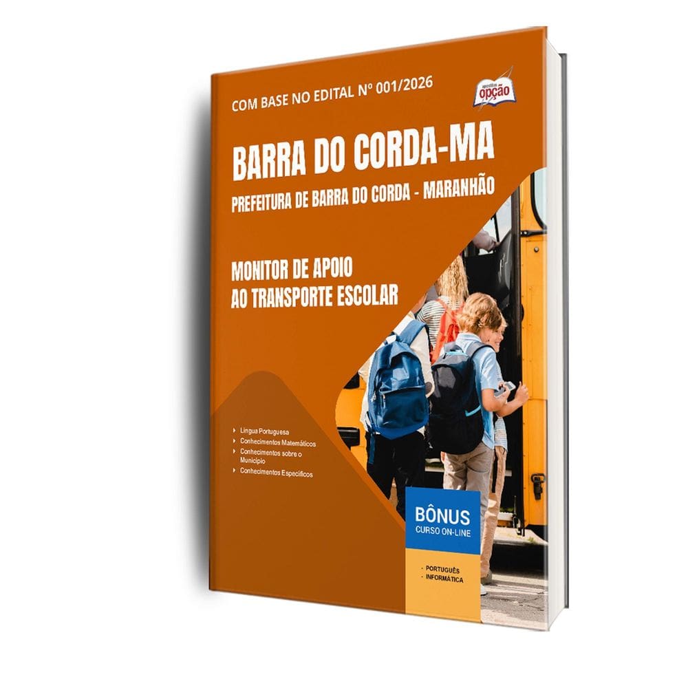 Apostila Prefeitura Barra Do Corda Ma 2025 Monitor Apoio Ao