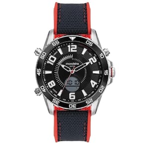 Relógio Mondaine Masculino Anadigi Nylon e Silicone Prata 32572G0MVNI2