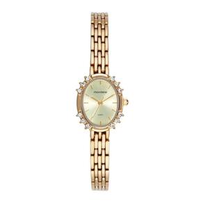 Relógio Mondaine Feminino Oval Clássico Dourado 32906LPMVDM1