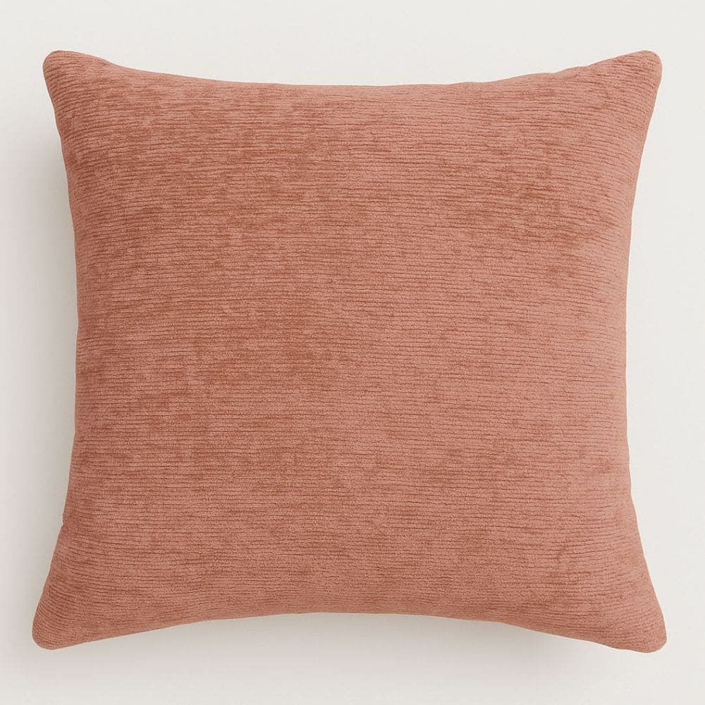 Almofada Decorativa Tecido Rosê Charlote Premium Com Enchimento 42x42cm - Jolitex