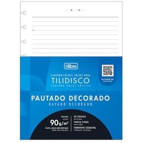 Refil Tilidisco Colegial Decorada 80FLS 341835 - Tilibra