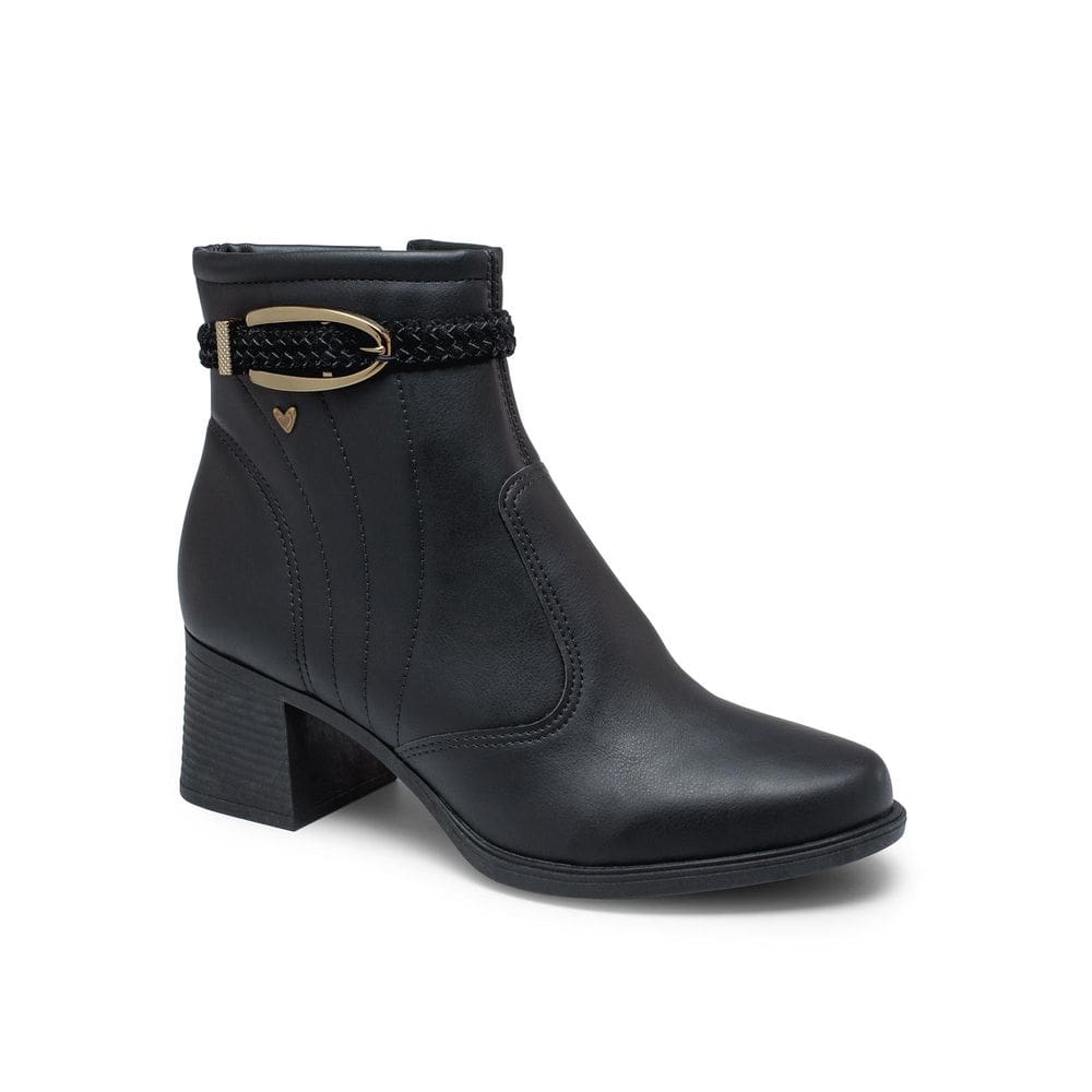 Bota Com Salto Bloco Feminina Mississipi Mc851-0001