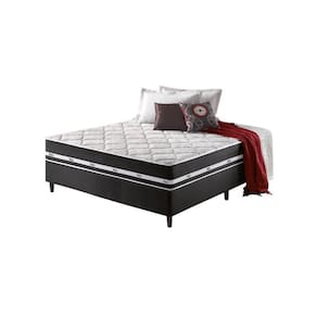 Cama Box Casal Preto + Colchão Molas Ensacadas Los Angeles Preto