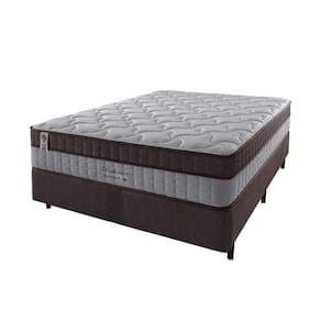 Conjunto Cama Box Casal Molas Ensacadas Sup 200 Kg Baltimore Linho Bege