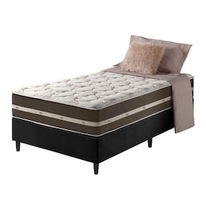 Cama Box Solteiro Preto + Colchão Molas Ensacadas Las Vegas