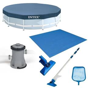 Kit Filtro 1.250 Litros-hora 220v + Capa 305 Estrutural + Forro + Kit Limpeza Intex
