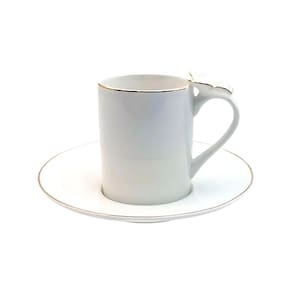 Conjunto De Xícaras Para Chá Com Pires Em Porcelana Ramoudie Com 8 Peças 180ml L`Hermitage