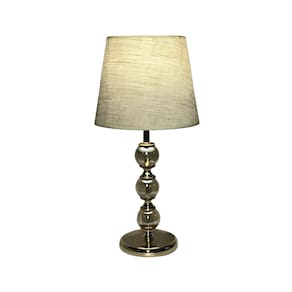 Abajur Em Metal E Vidro Good Champagne 25x52cm Strasbourg Elements