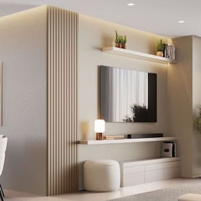 Painel Ripado Milão 2,50x1,16x3,3mm2,9m² Ecorevest Bege