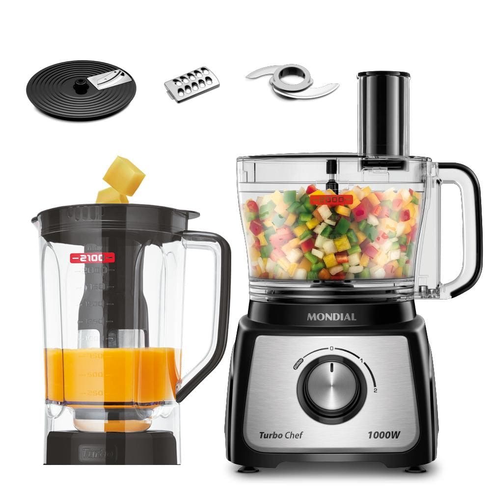 Multiprocessador Mondial Turbo Chef 5 em 1 MPN-01 1000w 220v