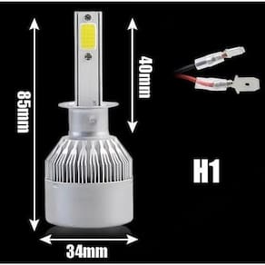 Lampada Farol Led Automotiva H1 6000K 5400 Lumens 12V A 24V
