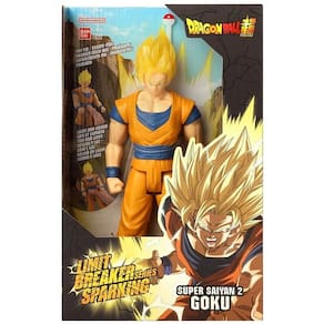 Dragon Ball Super - Boneco 30cm Breaker Series Sparking – Super Saiyan 2 Goku C/ Som E Luz - Bandai