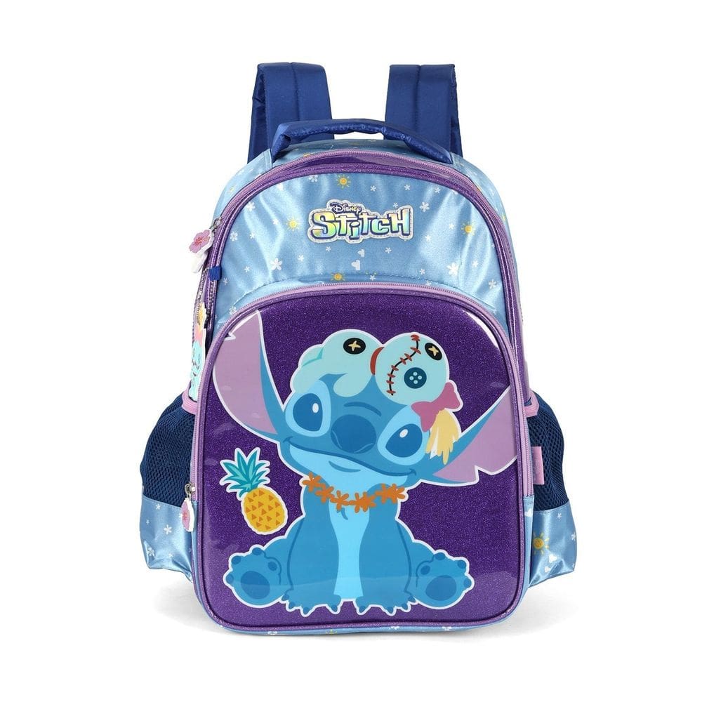 Mochila Costas Escolar Infantil Stitch Disney Is42401Sc