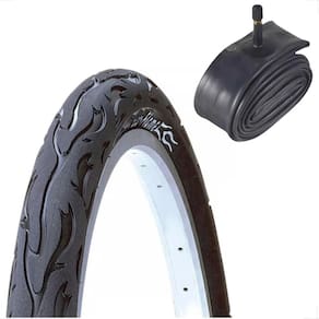 Pneu Bicicleta Kenda Flame Aro 24 x 2.125 Balão + camara de ar Shiver 24 Scooter freeride manobra