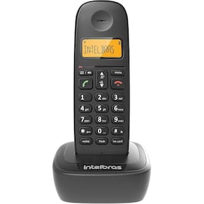 Telefone Sem Fio Intelbras TS2510 Identificador De Chamadas Agenda Preto 4122510