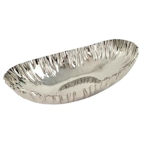 Centro De Mesa Metal Prata Moderno Luxo Inigual Decor