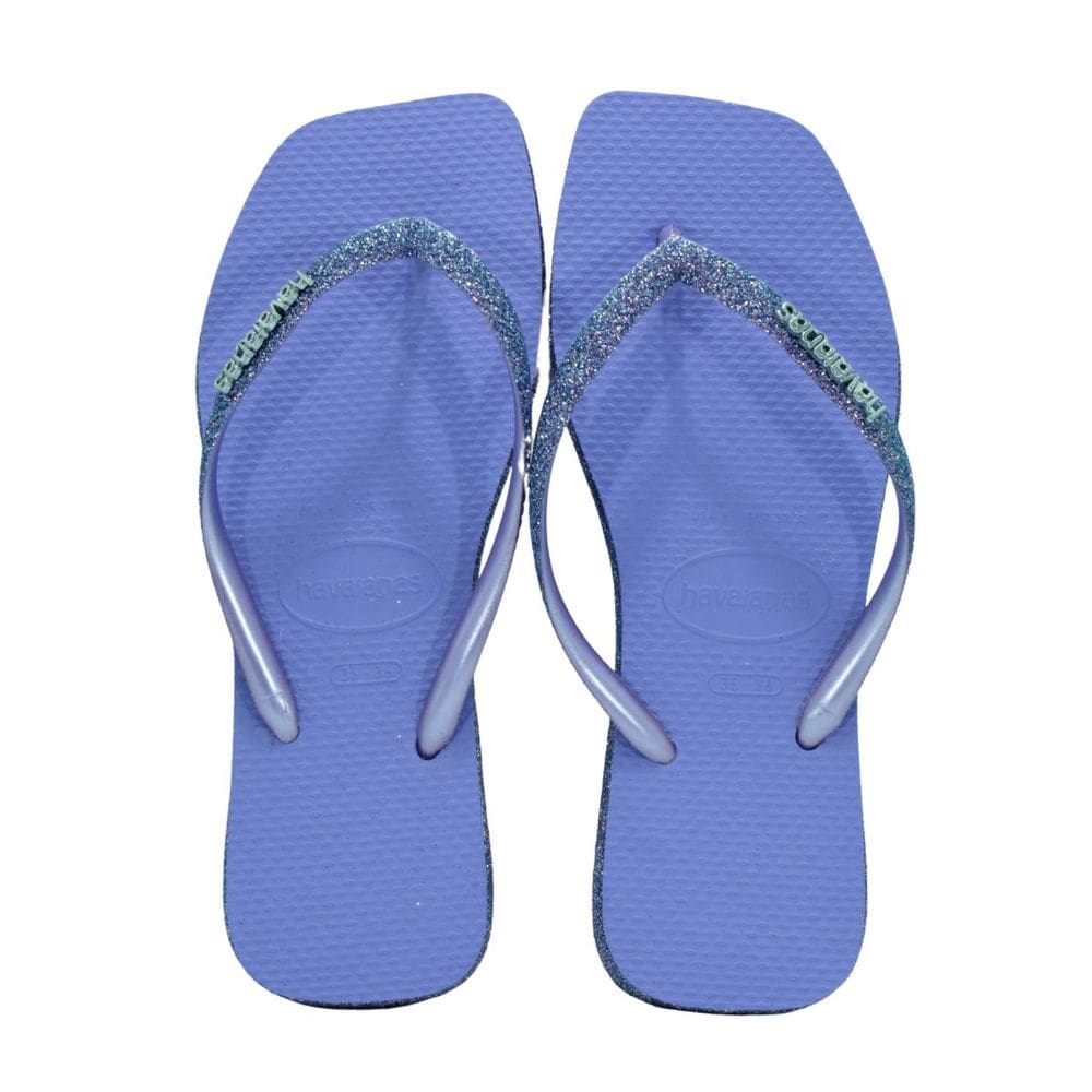 Chinelo Havaianas Slim Square Sparkle Gd Azul Provence