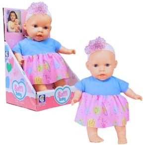 Boneca Baby Bons Sonhos Com Vestido Menina 2857 - Cotiplás