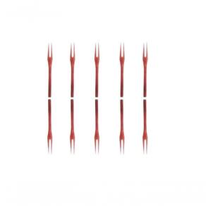 Kit 50 Peças Garfo Petisco Grande De Pau Madeira 22 Cm.