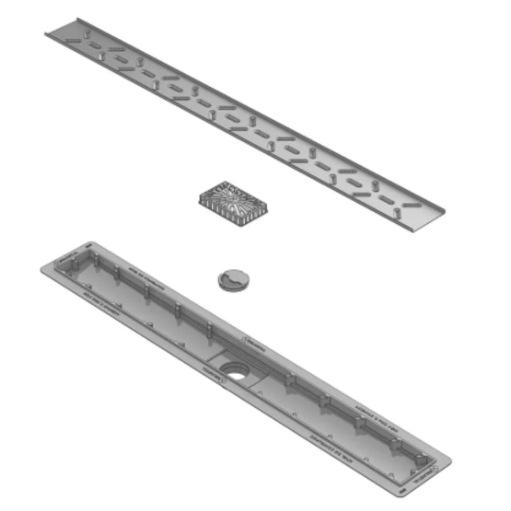 RALO LINEAR ESSENCE BASE ABS 80X8cm TAMPA INVISIVEL RESI800