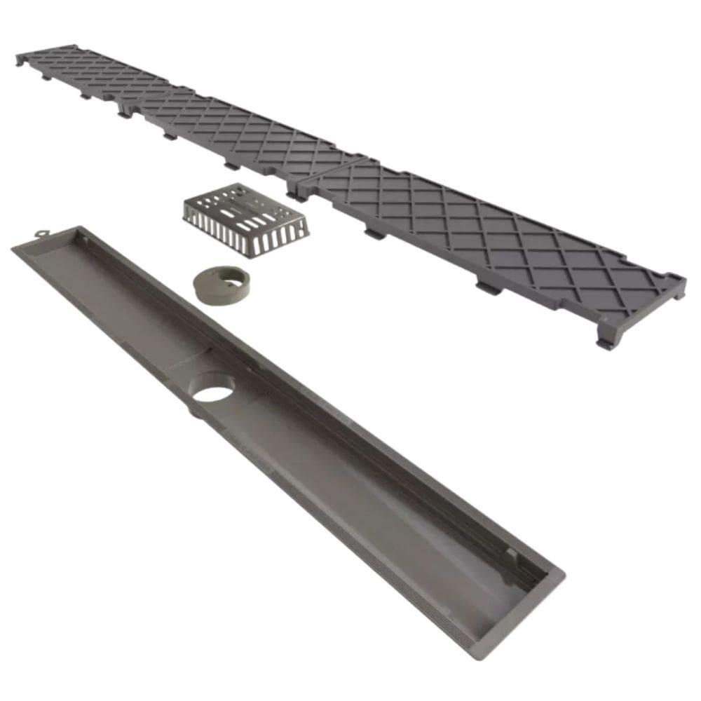Novii - Ralo Linear Pvc Seco 75Cm Saida Central Oculto