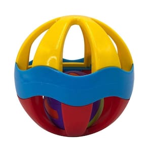 Bolinha Chocalho - Colorido, Perfeita Para Bebês Em Fase De Crescimento