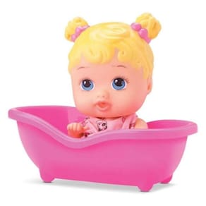 Boneca Little Dolls Com Banheirinha - Divertoys - Loira