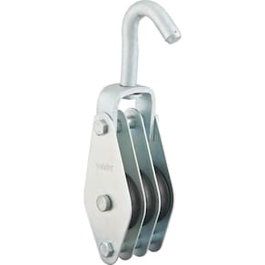 Moitão Cadernal 650Kg 3 Roldanas 45X10Mm C/ 2 Peças Vonder