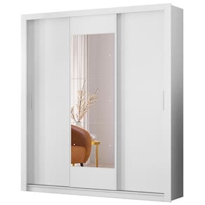 Guarda Roupa Casal Vero com 3 Portas Branco - Demobile