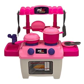 Mini Fogão Com Acessórios, Pia E Mesa Removíveis