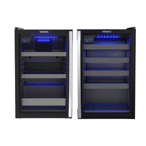 Conjunto Venax Cervejeira Blue Light 209L Porta Invertida + Adega Piubella Cave 100 50 Garrafas Preto - 220V