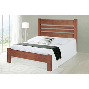 Cama de Casal Prime de Madeira Maciça Tauari