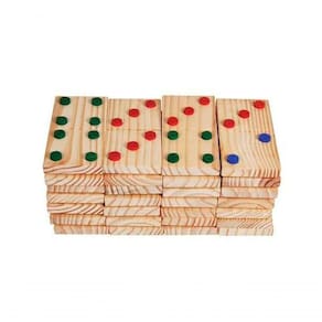 Brinquedos Educativos - Jogo Dominó Gigante Em Madeira 28Und