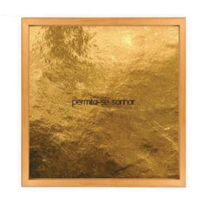 Quadro Decorativo 40Cm -Permita-Se Sonhar Fundo Metalizado