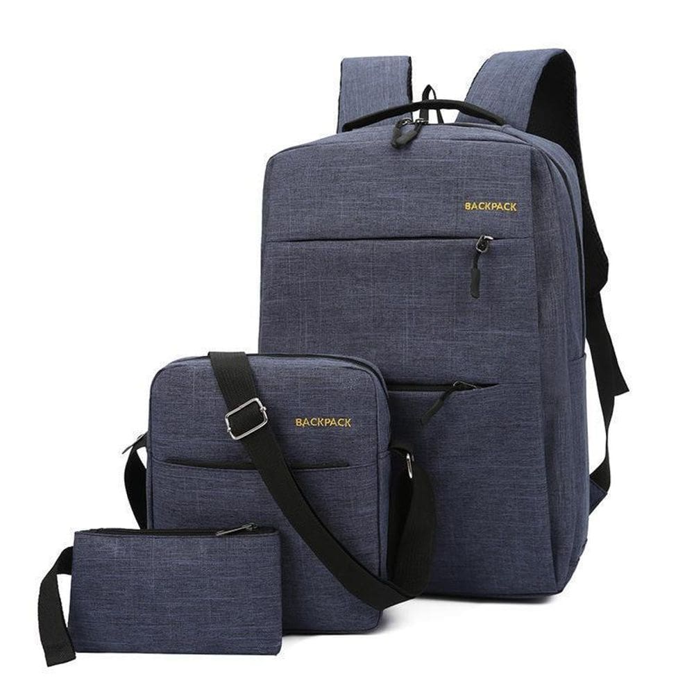 Kit Mochila Executiva Masculina Notebook Escolar Trabalho