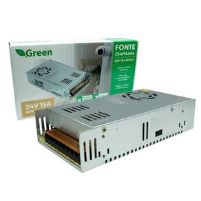 Fonte Chaveada Metal 24V 15A 85V A 264V Ac 360W Com Trimpot