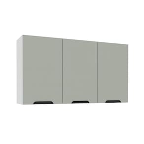 Armário Aéreo Meena 3 Portas Verde e Branco