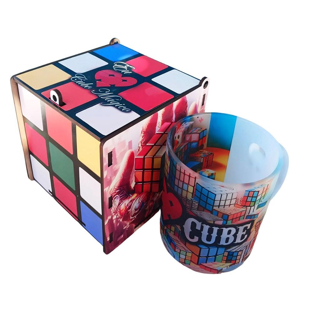 Kit Presente Amantes De Cubo Mágico + Cubo Mágico Presente