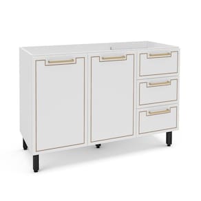 Balcão de Cozinha Amara sem Tampo 2 Portas 3 Gavetas Branco