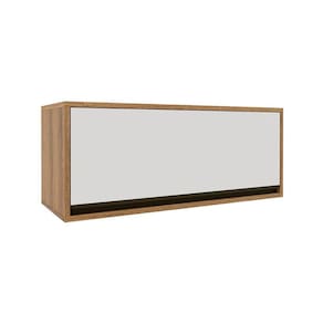 Armário Aéreo Confort 1 Porta Cinamomo e Off White 80 cm