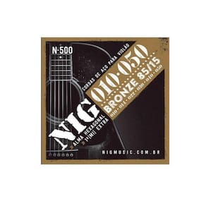 Encordoamento Violão Aço-bronze 85-15 Nig 010"- 050" - 1ª Corda (mí) Extra N500