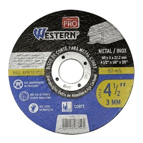 Disco De Corte Western Para Metal E Inox Gold 115 X 3 X 22,2 Mm