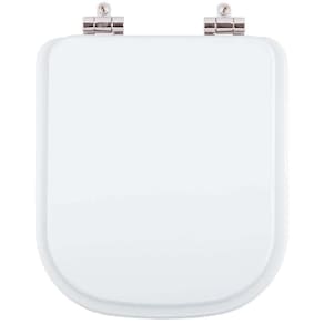 Assento Sanitario Poliéster Com Amortecedor Quadra Branco Para Vaso Deca