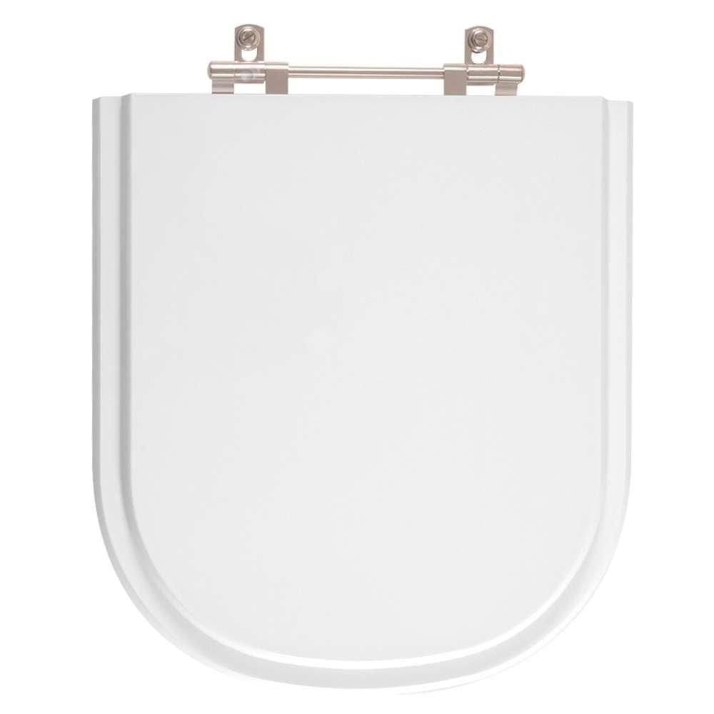 Tampa De Vaso Poliester Flox Branco Para Bacia Fiori