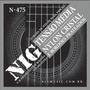 Encordoamento Violão Nylon-cristal-prateada Tensão Media Nig - 4ª Corda (ré) Extra - N475
