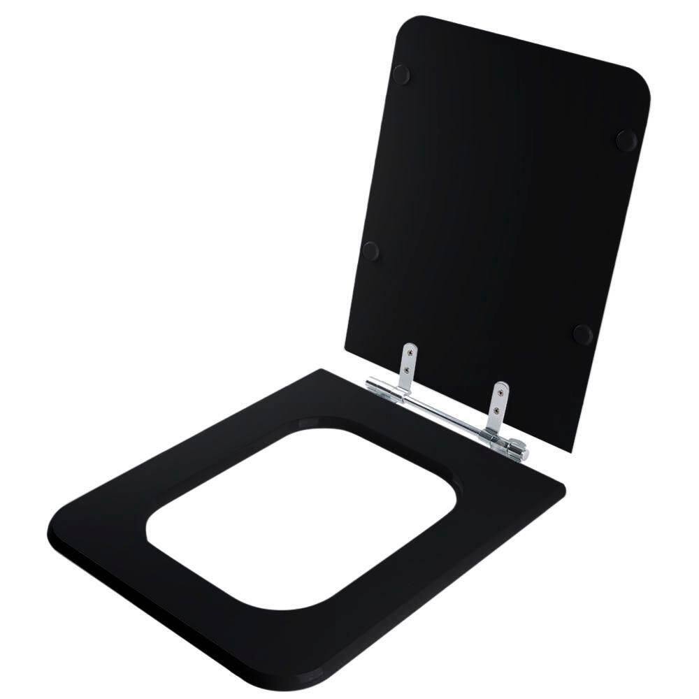 Assento Sanitário Square Preto Para Vaso Incepa
