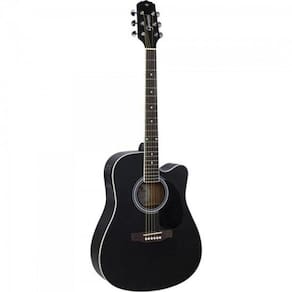 Violao Eletroacustico Dreadnought Aco Gdc-1 Ceq Satin Black Giannini