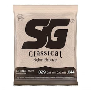 Encordoamento P-violão Nylon Bronze 65-35 Prata Tensão Alta Sg 0.029